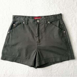 Palmetto's Vintage Army Green High Waisted Boho Festival Shorts, Size 9